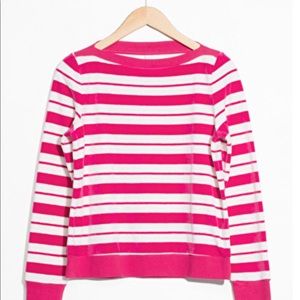 & Other Stories Bateau Neck Stripe Top Size 4